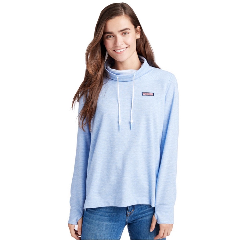 NWOT Vineyard Vines Double Faced Relaxed Funnel Neck Shep Shirt